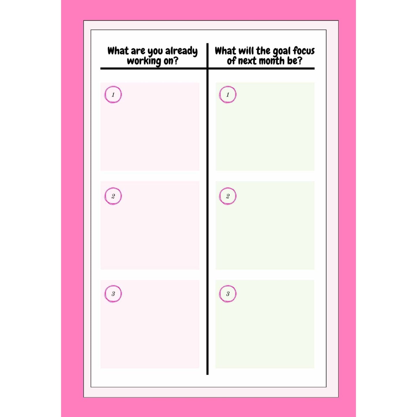 NEW EDITION 2024 - Glowing Girl Dateless Goal A5 Planner