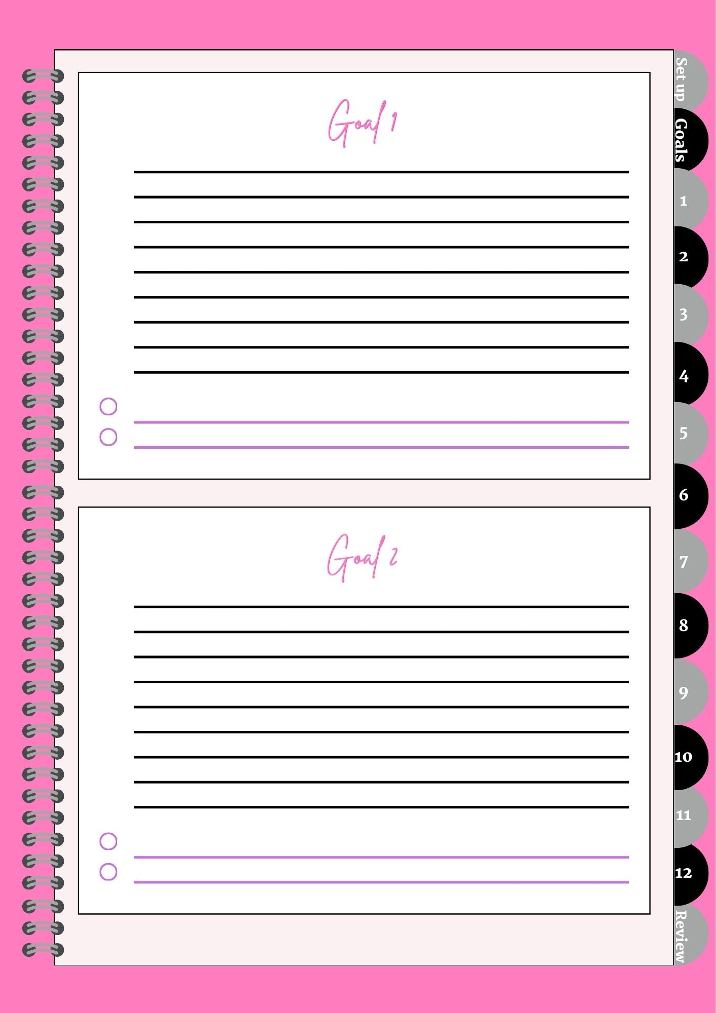 NEW EDITION 2024 - Glowing Girl Guide Dateless Goal Planner *Digital Planner*