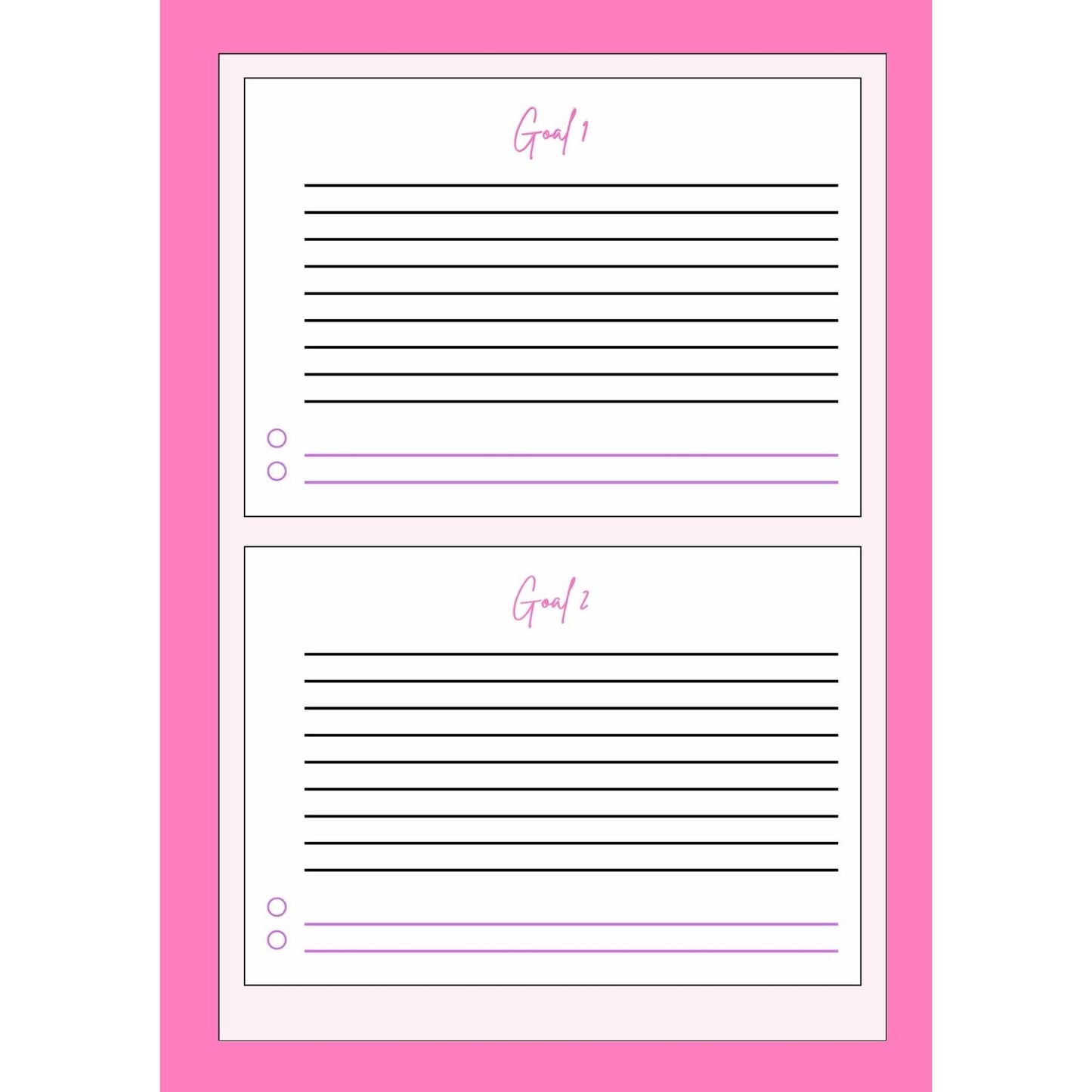 NEW EDITION 2024 - Glowing Girl Dateless Goal A5 Planner