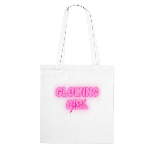 Glowing Girl Tote Bag