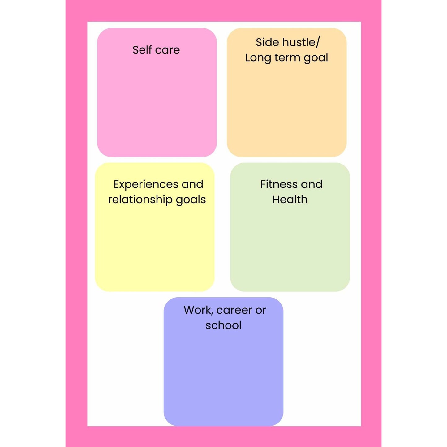 NEW EDITION 2024 - Glowing Girl Dateless Goal A5 Planner